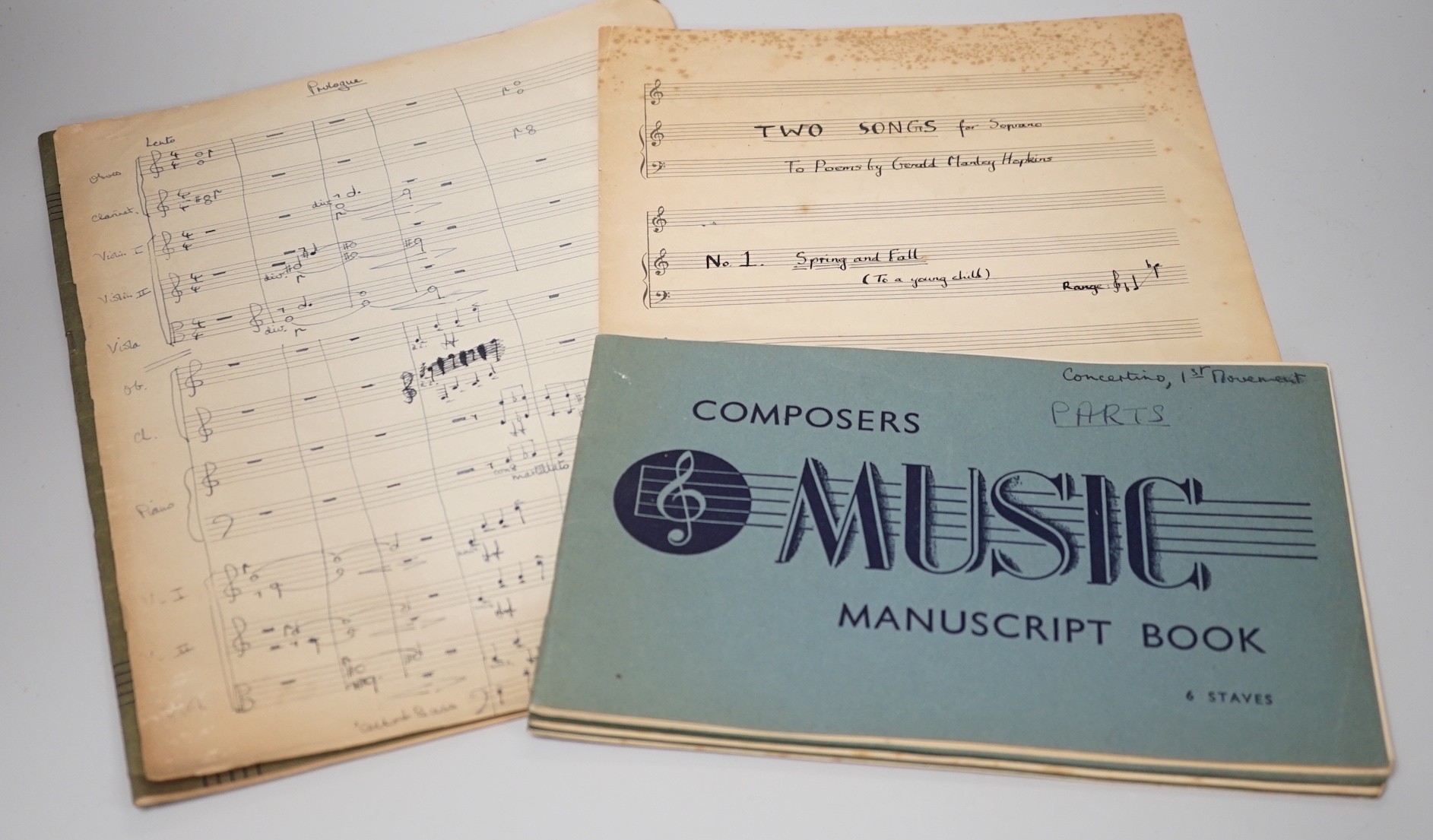 Jonathan Hinden, conductor and former Head of Music staff at Glyndebourne, a collection of his hand-annotated manuscript books